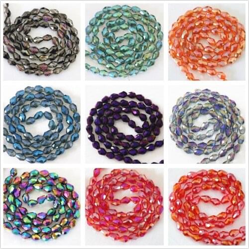 Fashion faceted teardrop crystal 10*15mm lovely diy glass hot sale diy beautiful jewelry 30pcs B1176