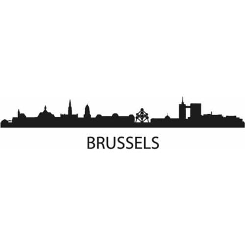 Brussels Decal Wall Sticker Vinyl Stickers Decor Mural Art Living Room Home Decoration Landmark Skyline Wall Decal