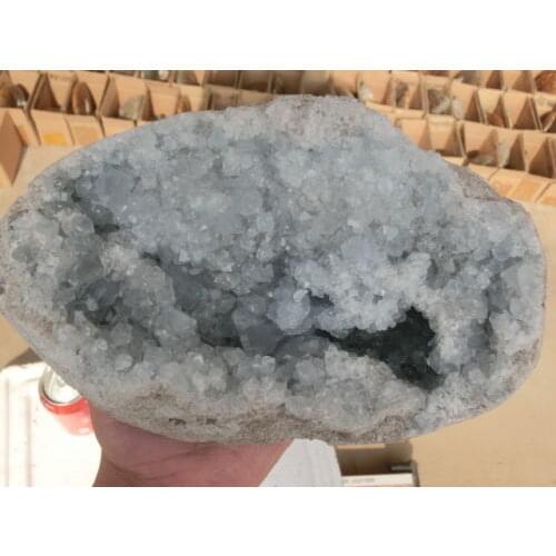 4100g(9.02 lb) Natural Crystal Blue Celestite Geode Mineral Africa