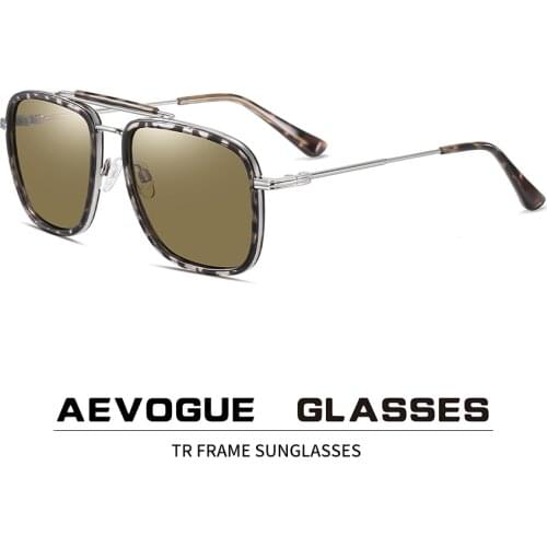 New Polarized Sunglasses European and American Fashion Womens Sunglasses Square Metal Mens Sunglasses AE0943