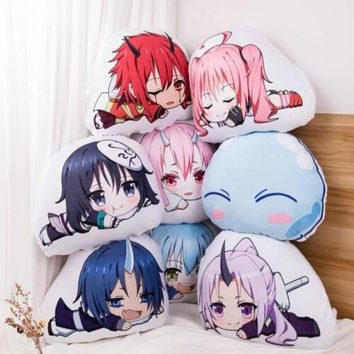 Anime JK That Time I Got Reincarnated as a Slime Cosplay Back Plush Pillow 45*55CM Warm Funny Cartoon Doll Toy Home Decor