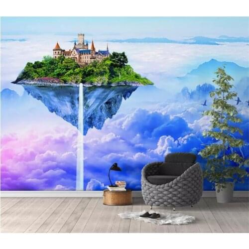 Custom 3D photo wallpaper fantasy aerial castle bedroom background wall children bedroom living room mural background wall