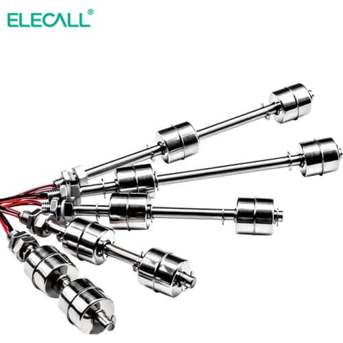 ELECALL Float Switch Stainless Steel Tank Pool Water Level Liquid Sensor Level Controller 100mm-300mm 110V 220V