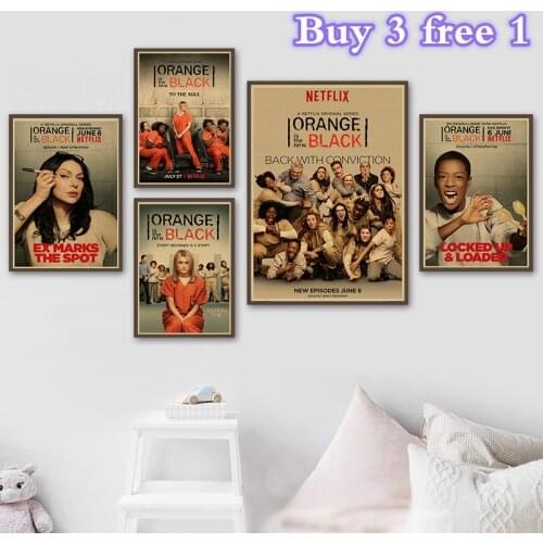 Orange Is the New Black Kraft Paper Poster Movie Vintage Paper Poster Retro Art Wall Decoration Wall Sticker