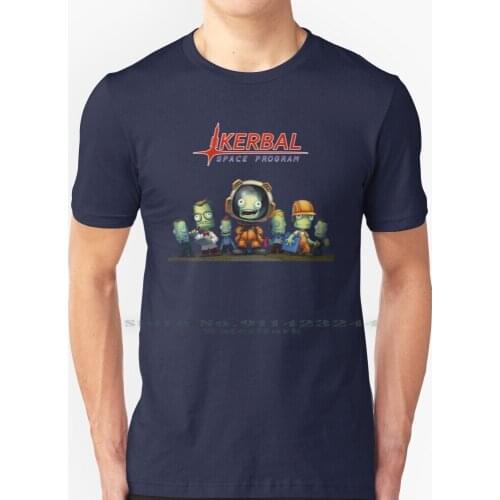 Program Ksp Team T Shirt 100% Pure Cotton Ksp Kerbal Program Team Jebediah Kerman Green Little Men Videogame Simulator Galaxy