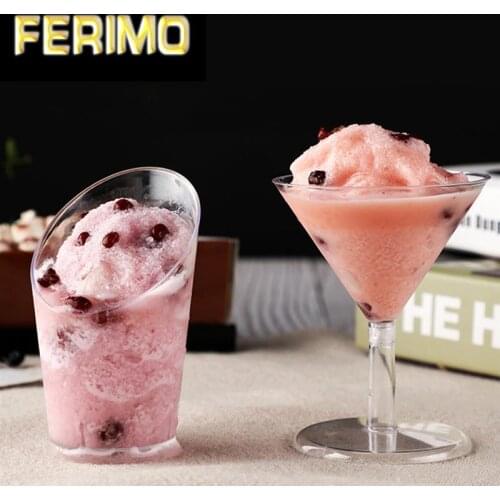 24pcs 80ml Transparent Bevel Tiramisu Cups Plastic Pudding Cup Disposable Dessert Container