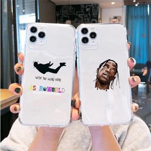 ZUIDID Travis Scott Astroworld Clear Phone Case For iPhone 12 11 Pro XS MAX 7 X SE20 XR 6 8Plus Funny Clear Soft Back Cover Capa