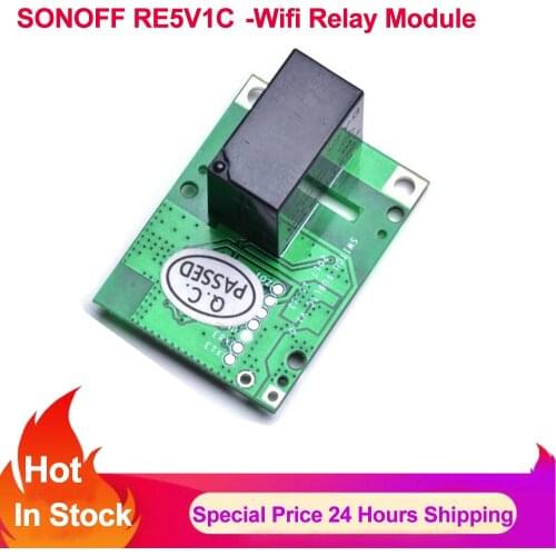 SONOFF RE5V1C 5V Wifi Smart Switch Inching/Selflock Relay Smart Home Remote Control Module Via Ewelink APP Works with Alexa