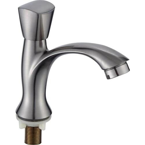 Zinc Alloy Brushed Single Cold Basin Faucet, Wash Basin, Above Counter Basin, Faucet, Sanitary Ware, Bathroom Accessories