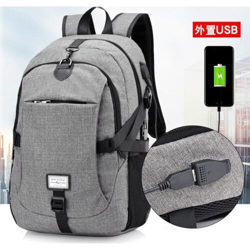 USB convenient charging backpack college student schoolbag leisure travel anti-theft computer backpack laptop bag laptop case