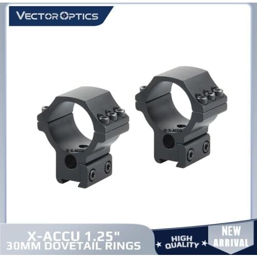 Vector Optics X-Accu 30mm Scope Dovetail Rings Heavy 1.25" Profile 6 Bolts Extreme Precision Riflescope Rings Accurate Reliable