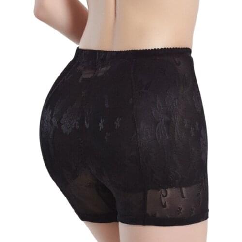 Ladies Lace Middle Waist Bum Hip Up Briefs Padded Panties Buttocks Butt Enhancing Knickers Transgender Shaper Breast Forms