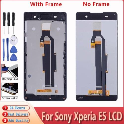 5.0" AAA+++ LCD+Frame For SONY Xperia E5 F3311 F3313 LCD Display Touch Screen Digitizer Replacement For SONY Xperia E5 Display