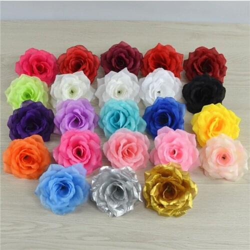 10PCS 10cm Artificial Rose Flower Heads Christmas Valentines Day Wedding Party DIY Fake Flowers Home Decor flores artificiales