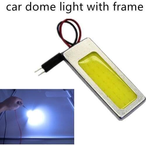 New arrival 10Pcs COB 36 Chip LED Panel light bulbs Car Interior Reading Map Lamp T10 Festoon Dome Adapter source DC12V Frame