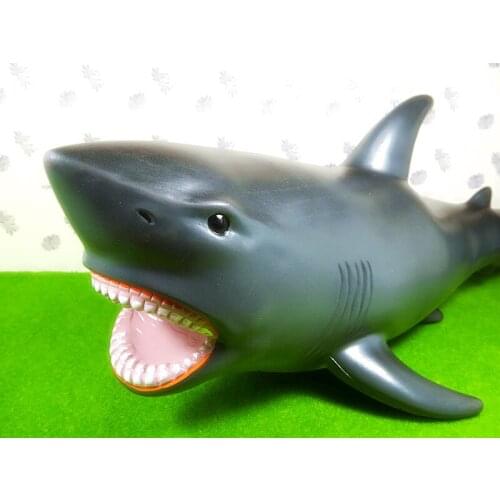 55CM Large Size Realistic Shark Figure Marine Sea Life Animal Replica Kids Children Soft Model Toy Animals Christmas Gifts