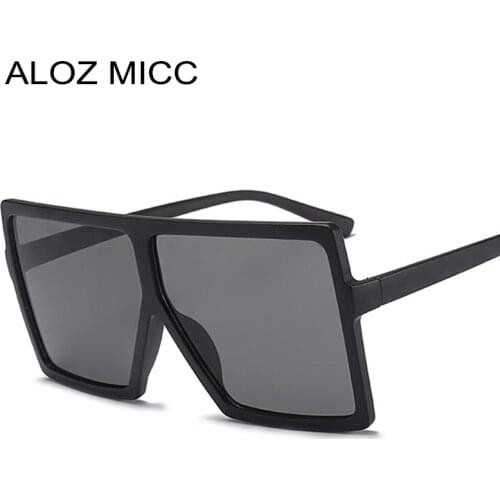 ALOZ MICC New Designer Sunglasses For Men Fashion Oversize Square Female Sunglasses Women Flat Top Retro Eyewear UV400 Q44