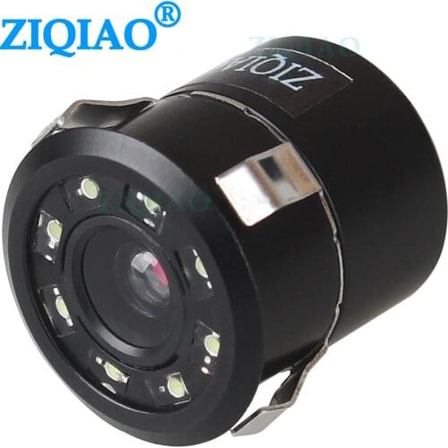 ZIQIAO Car Reversing Rear View Camera 8 LED Night Vision Parking Backup Camera HS017