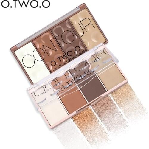 O.TWO.O Four-Color Blush Contouring Powder Palette, 4 Sets