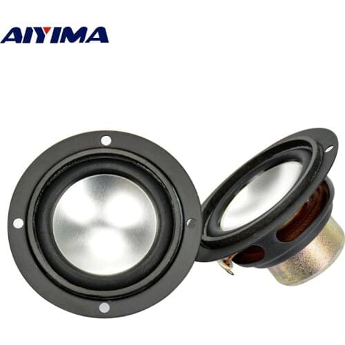 AIYIMA 2Pcs Audio Tweeter Speakers Portable Aluminum Bottom PU Neodymium Magnetic Full Range Speaker 2.5Inch 6 Ohm 6W For SAMCO