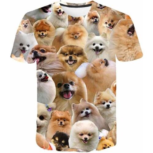 Cute dog Boys T-Shirt Funny Animal Doggie Kid Tops 4-14 Years Children Teenager Tops Summer Tee Short Sleeve 3D Printing Shirts