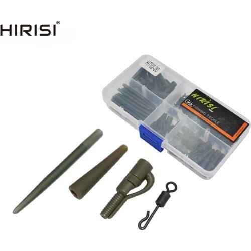 Hirisi Carp Fishing Accessories 80Pcs/20Sets Carp Fishing Lead Clip Fishing Swivel Snap Carp Terminal Tackle