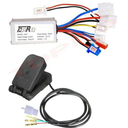 24V 250W Brush Speed Controller + Foot Pedal For Electric Scooters Go Kart ATV