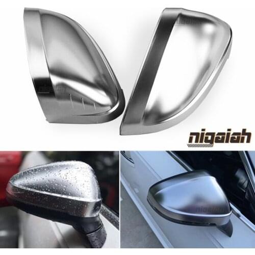 B9 Side Mirror Covers Shell for Audi A4 2016-2018 A5 S5 2016 Matte Chrome Car Auto Rearview Mirror Caps Wing Protection Caps
