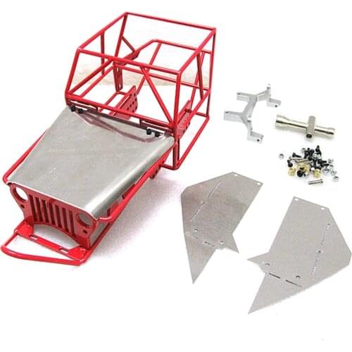 Full Tube Frame Metal Chassis Metal Body Roll Cage for WPL C14 C24 C24-1 1/16 RC Car Upgrade Parts