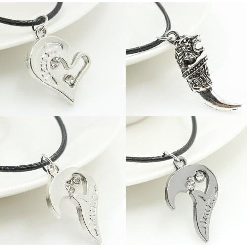 Many Patterns Fangs Bullet etc Metallic Pendant Black Chain Necklace for Men Women