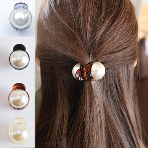 New Girls Pearl Mini 1PC Hair Claw Barrettes Women Hair Crab Hair Claws Women Make UP Washing Tool Hair Accessories