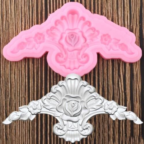 Flower Border Silicone Molds Chocolate Baking DIY Party Cupcake Topper Fondant Cake Decorating Tools Candy Polymer Clay Moulds