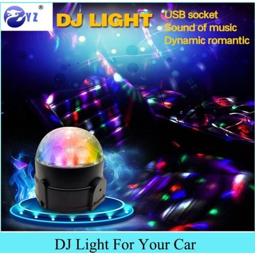 1Set RGB Music rhythm activated DJ disco stage effects Bracket line usb 12V mini LED car decoration light automobile lamp bulb