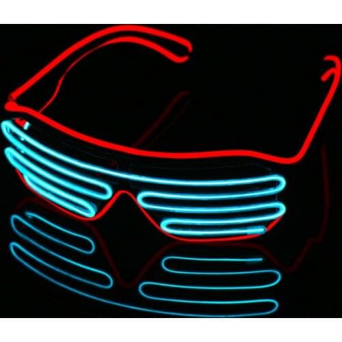 LED Glasses Flashing EL Wire Luminous Party Decorative Lighting Classic Gifts Bright Light Activing Props Festival Party Gifts