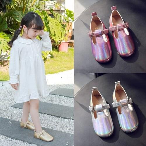 Girls shoes 2020 new fashion children spring shiny buckle princess sandals children shoes girls leather shoes