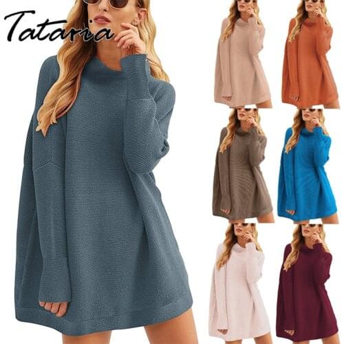 Vintage Oversized Thick Turtleneck Sweaters for Women Basic Pullovers Autumn Winter Long Sweater Jumpers Girls White Knitted Top