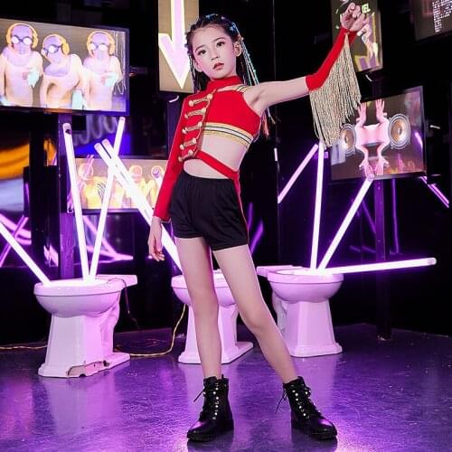 Girls t high-end catwalk fashion clothes fashion personality childrens childrens model jazz dance costume dance costume