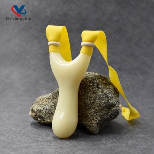 High Precision Resin Hunting Slingshot Professional High Quality Catapult with Flat Rubber Band Outdoor Shooting Accessories