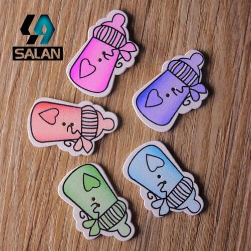 WB-0030 Free shipping wholesale/retailed 15pcs/lot colorful various shape wooden buttons for children clothing DIY gift
