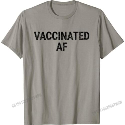 Vaccinated AF Pro Vaccine Funny Vaccination Health Vintage T-Shirt T Shirt Tees Discount Cotton Unique Summer Men