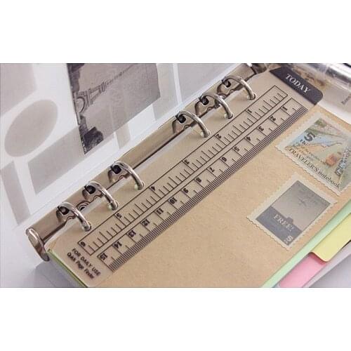 Loose - Leaf Notebook A5/ A6 Notepad 6 - Hole Loose - Leaf Bookmarks Ruler Plastic Spacer Ruler