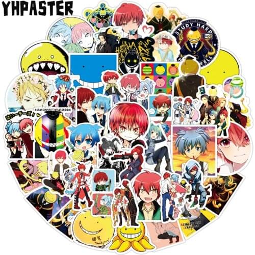 10/30/50Pcs New Japan Anime Stickers Assassination Classroom Graffiti Cartoon Toys For Luggage Laptop Skateboard Bicycle Decals