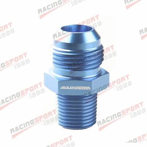 -12AN AN12 Male To 1/2'' NPT Straight Fitting Aluminum Adapter Blue