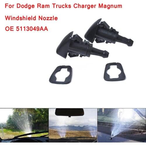 2Pcs Windshield Wiper Washer Jet Nozzle Spray for Chrysler for Dodge for Jeep 5113049AA Water Jet Washer Nozzle Car Accessories