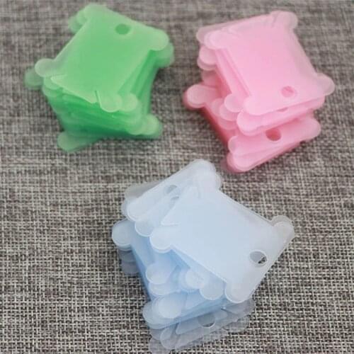 20Pcs Spool Embroidery Craft Winding Plate Board Portable Stitch Sewing Tool Plastic Thread Bobbin Holder Floss Storage Coiling