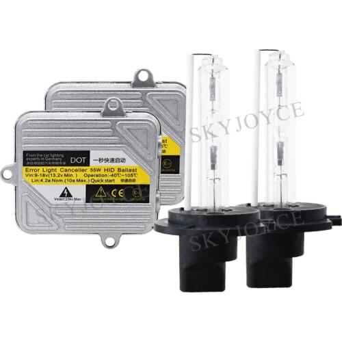 55W auto HID Kit DC 12V 55W Fast Bright HID Ballast 3000K Yellow 4300K 6000K H1 H11 H3 H7 D2H hid Bulb 55W Car hid Headlight Kit