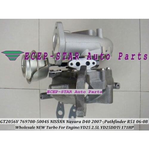 Free Ship GT2056V 767720 767720-5004S 769708 14411-EB71C 769708-5004S Turbo For NISSAN D40 Navara Pathfinder YD25DDTi YD25 2.5L