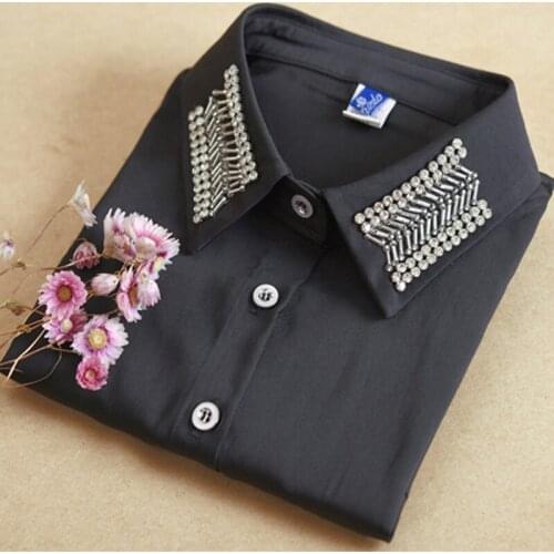 Handmade colored detachable Fake false white Cotton high Korean fake collar wide sweater shirt ladies decoration fake collar