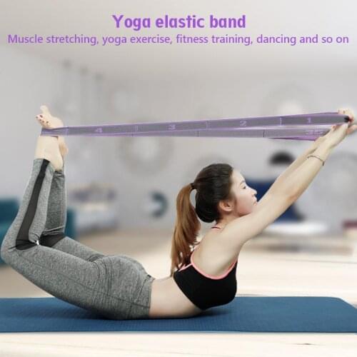 Yoga Fitness Elastic Band 9-Loop Training Strap Tension Resistance Exercise Stretching Band for Sports