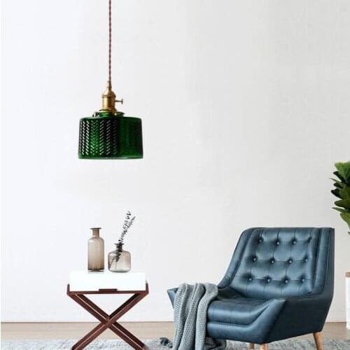 Creative Loft Retro Lights Bar Coffee Shop Restaurant copper lamp creative personality Chandelier Droplight Frosted Glass